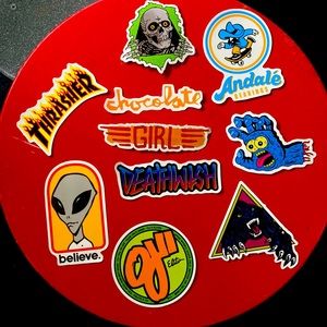 Skateboarding sticker pack